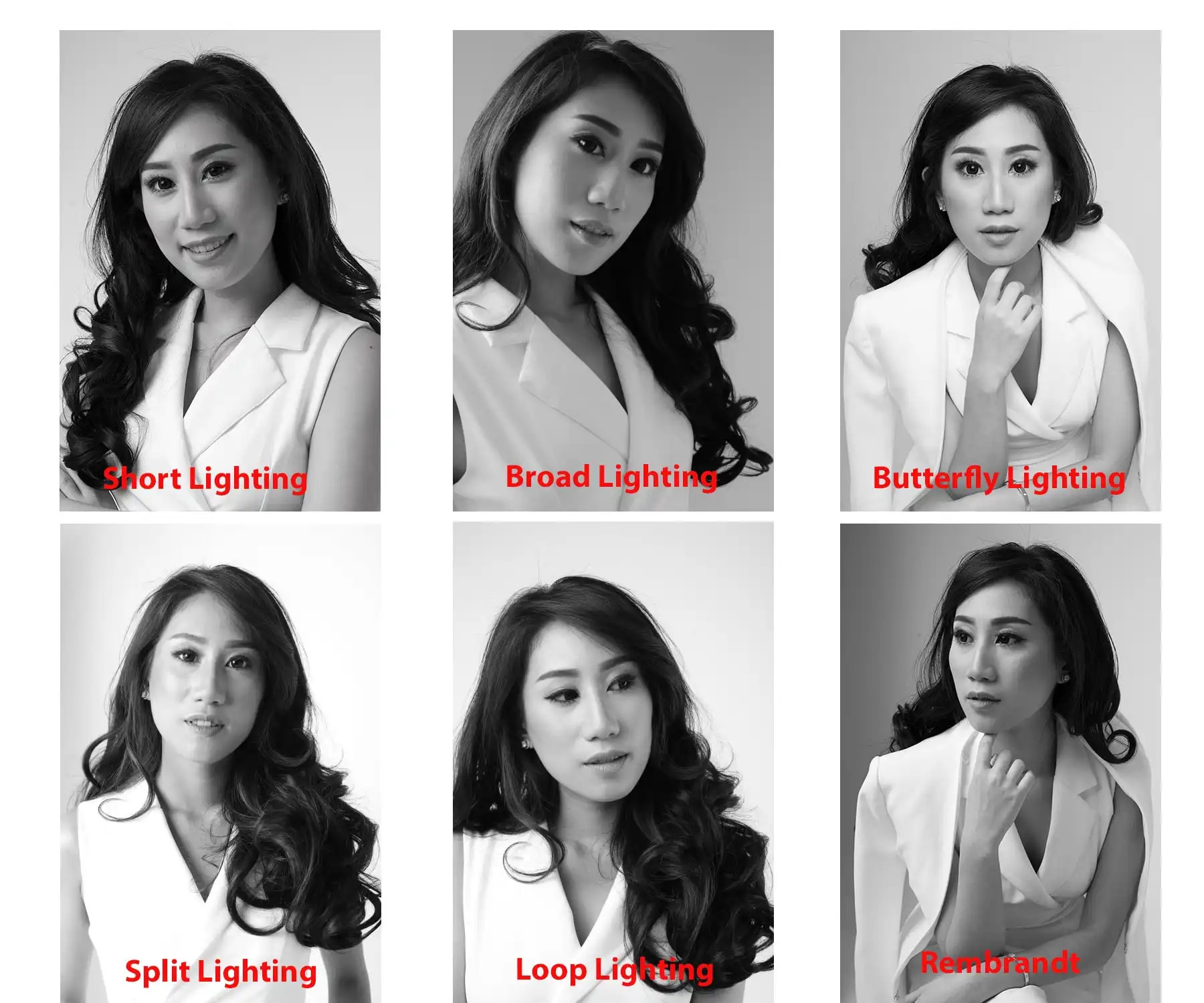 different photography lighting