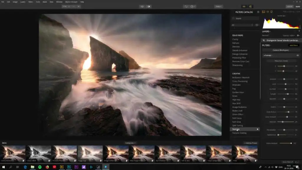 create realistic sun rays in your photos